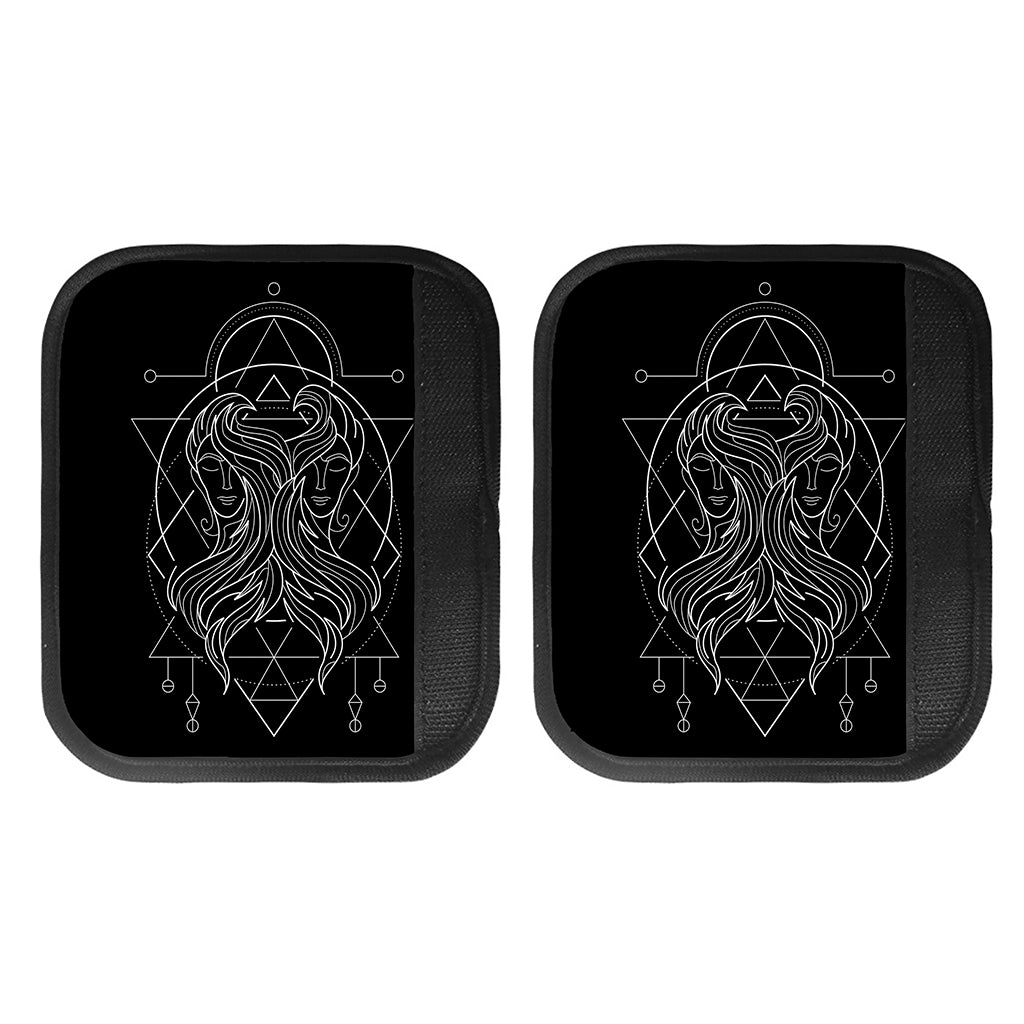 Black And White Gemini Sign Print Handle Covers