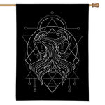 Black And White Gemini Sign Print House Flag