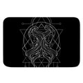 Black And White Gemini Sign Print Indoor Door Mat
