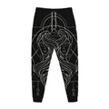 Black And White Gemini Sign Print Jogger Pants