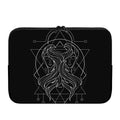 Black And White Gemini Sign Print Laptop Sleeve
