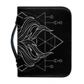 Black And White Gemini Sign Print Leather Bible Cover