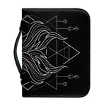 Black And White Gemini Sign Print Leather Bible Cover