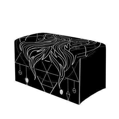 Black And White Gemini Sign Print Leather Tissue Box Cover