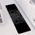 Black And White Gemini Sign Print Long Kitchen Mat