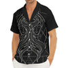 Black And White Gemini Sign Print Men's Deep V-Neck Shirt