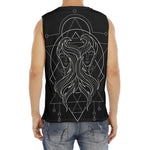 Black And White Gemini Sign Print Men's Fitness Tank Top