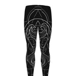 Black And White Gemini Sign Print Men's leggings