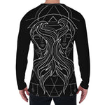 Black And White Gemini Sign Print Men's Long Sleeve T-Shirt