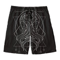 Black And White Gemini Sign Print Men's Swim Trunks