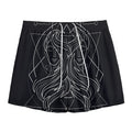 Black And White Gemini Sign Print Mesh Shorts