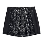 Black And White Gemini Sign Print Mesh Shorts