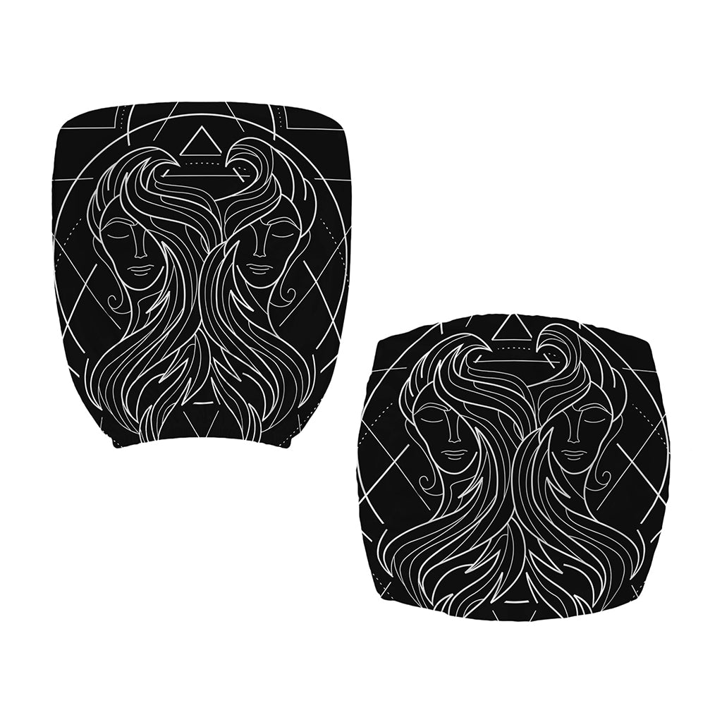 Black And White Gemini Sign Print Office Chair Cover