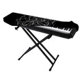 Black And White Gemini Sign Print Piano Keyboard Cover