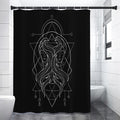 Black And White Gemini Sign Print Premium Shower Curtain