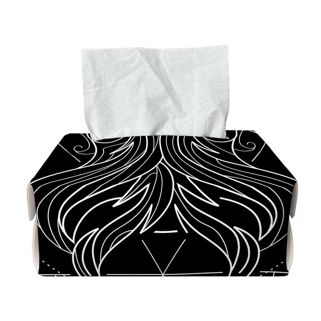Black And White Gemini Sign Print Rectangle Tissue Box Cover