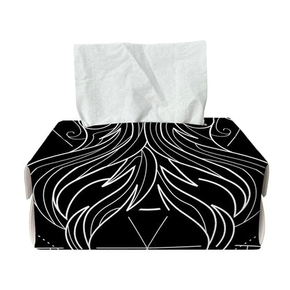 Black And White Gemini Sign Print Rectangle Tissue Box Cover