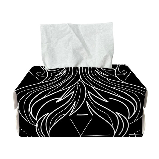 Black And White Gemini Sign Print Rectangle Tissue Box Cover
