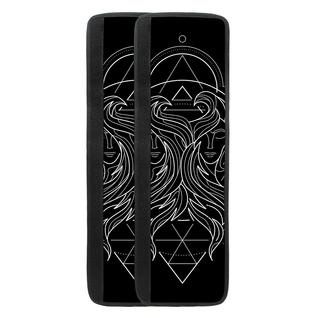 Black And White Gemini Sign Print Refrigerator Handle Covers