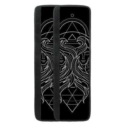 Black And White Gemini Sign Print Refrigerator Handle Covers