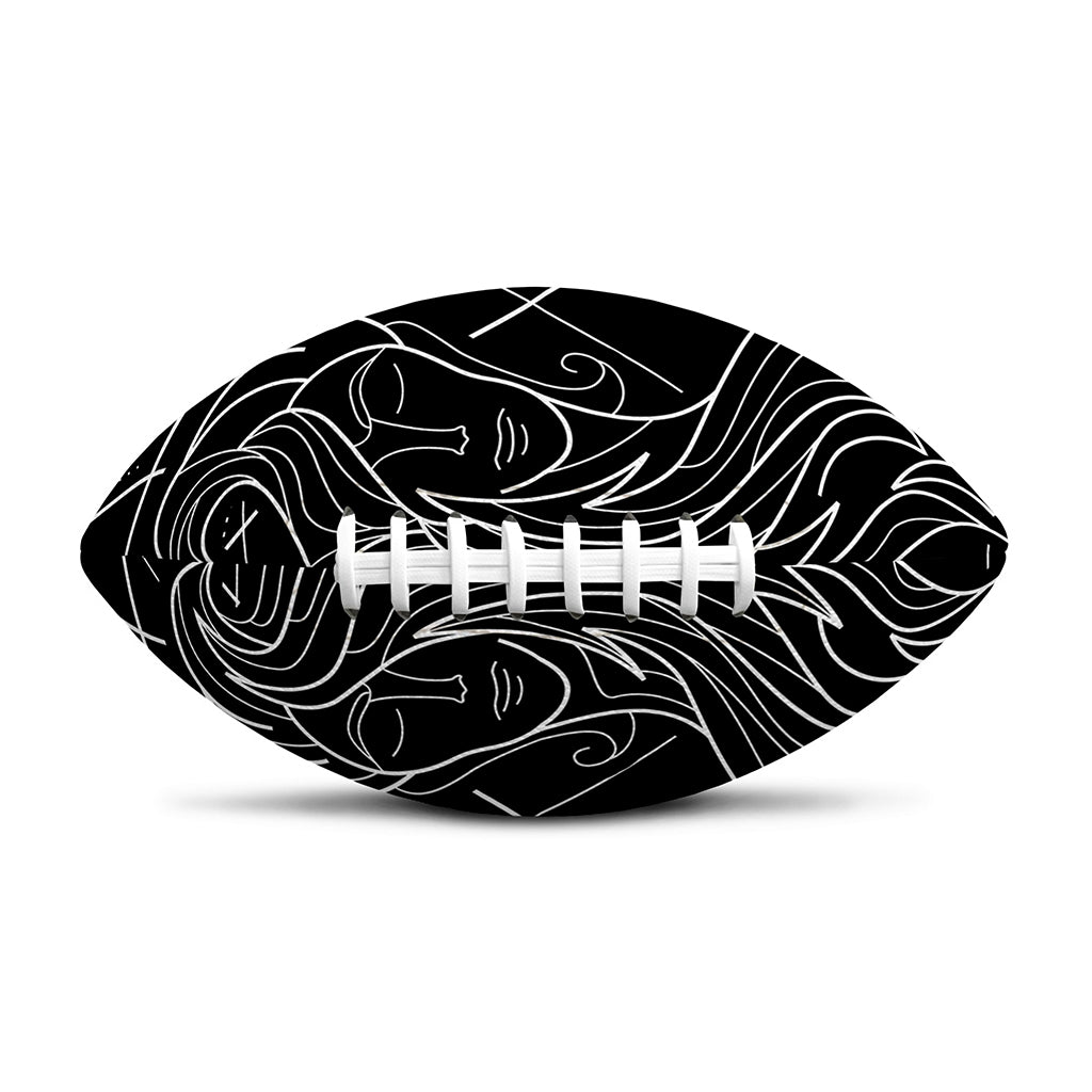 Black And White Gemini Sign Print Rugby Ball