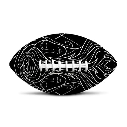 Black And White Gemini Sign Print Rugby Ball