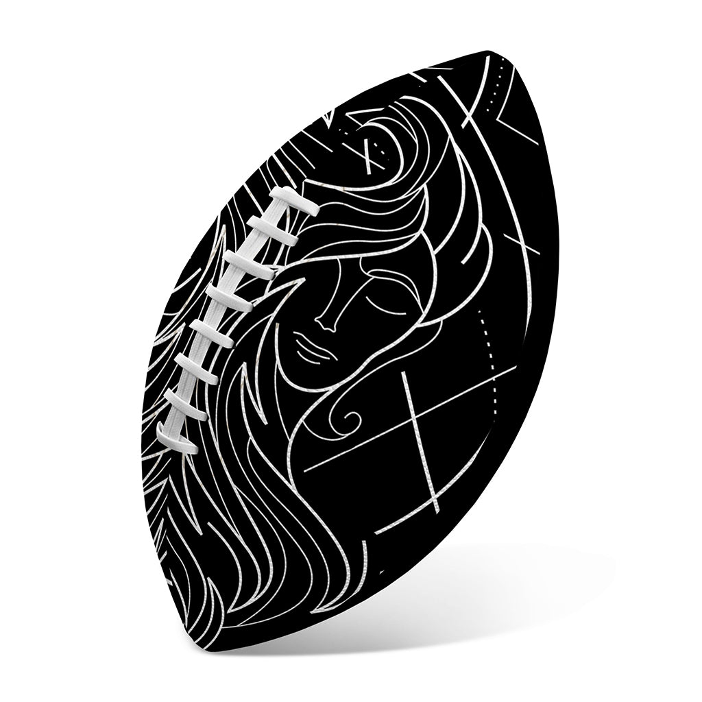 Black And White Gemini Sign Print Rugby Ball