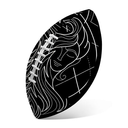 Black And White Gemini Sign Print Rugby Ball