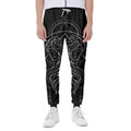 Black And White Gemini Sign Print Joggers