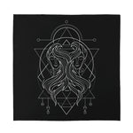 Black And White Gemini Sign Print Silk Bandana