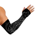 Black And White Gemini Sign Print Sun Protection Arm Sleeves