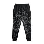 Black And White Gemini Sign Print Sweatpants