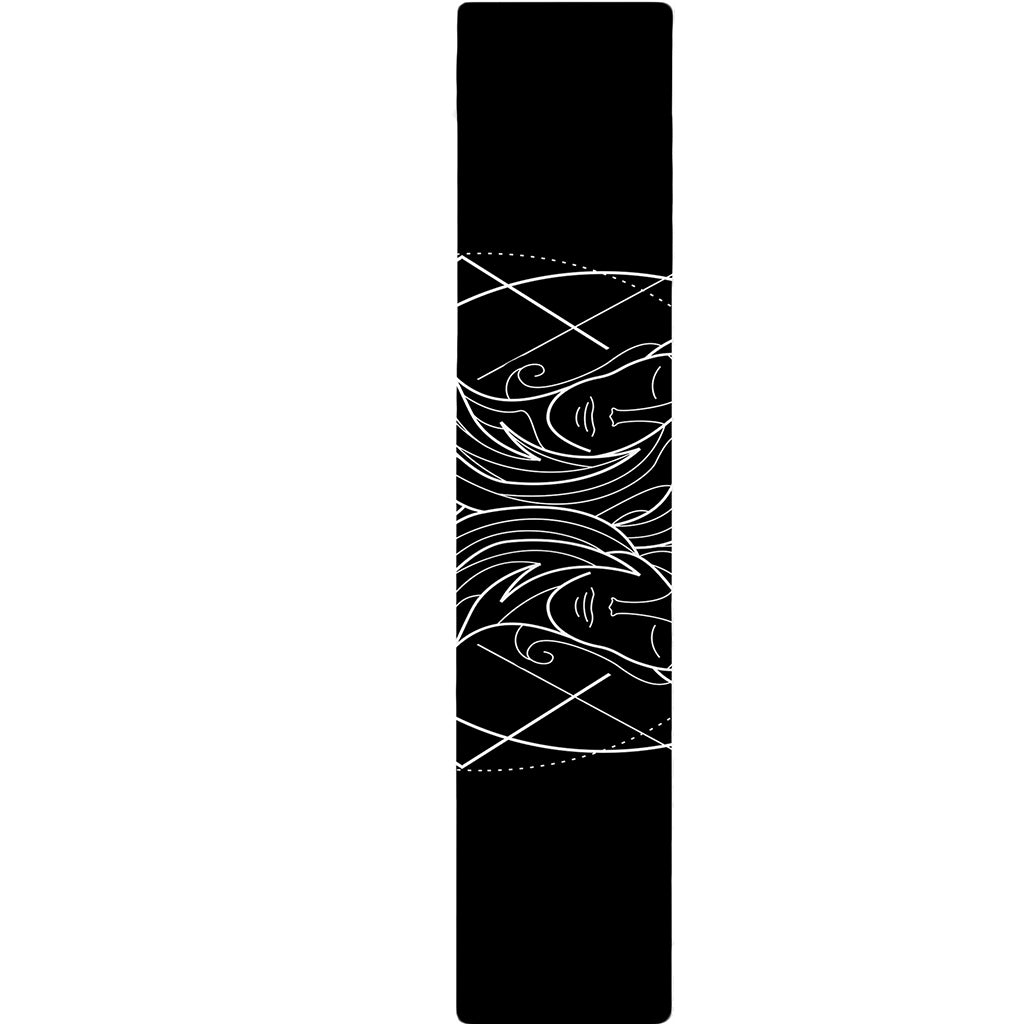 Black And White Gemini Sign Print Table Runner