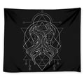 Black And White Gemini Sign Print Tapestry