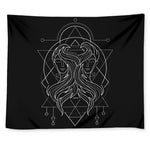 Black And White Gemini Sign Print Tapestry