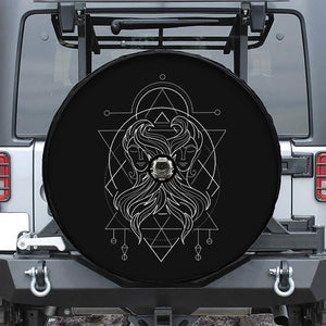 Black And White Gemini Sign Print Tire Cover With Camera Hole