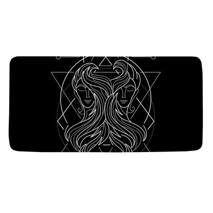 Black And White Gemini Sign Print Towel