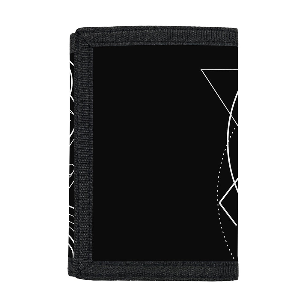 Black And White Gemini Sign Print Trifold Wallet