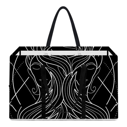 Black And White Gemini Sign Print Utility Tote Bag