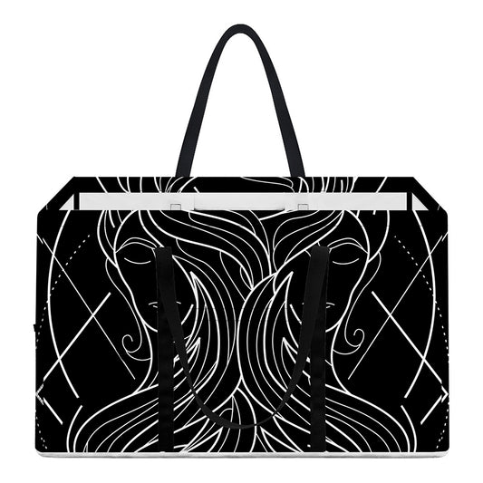 Black And White Gemini Sign Print Utility Tote Bag