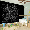 Black And White Gemini Sign Print Wall Sticker