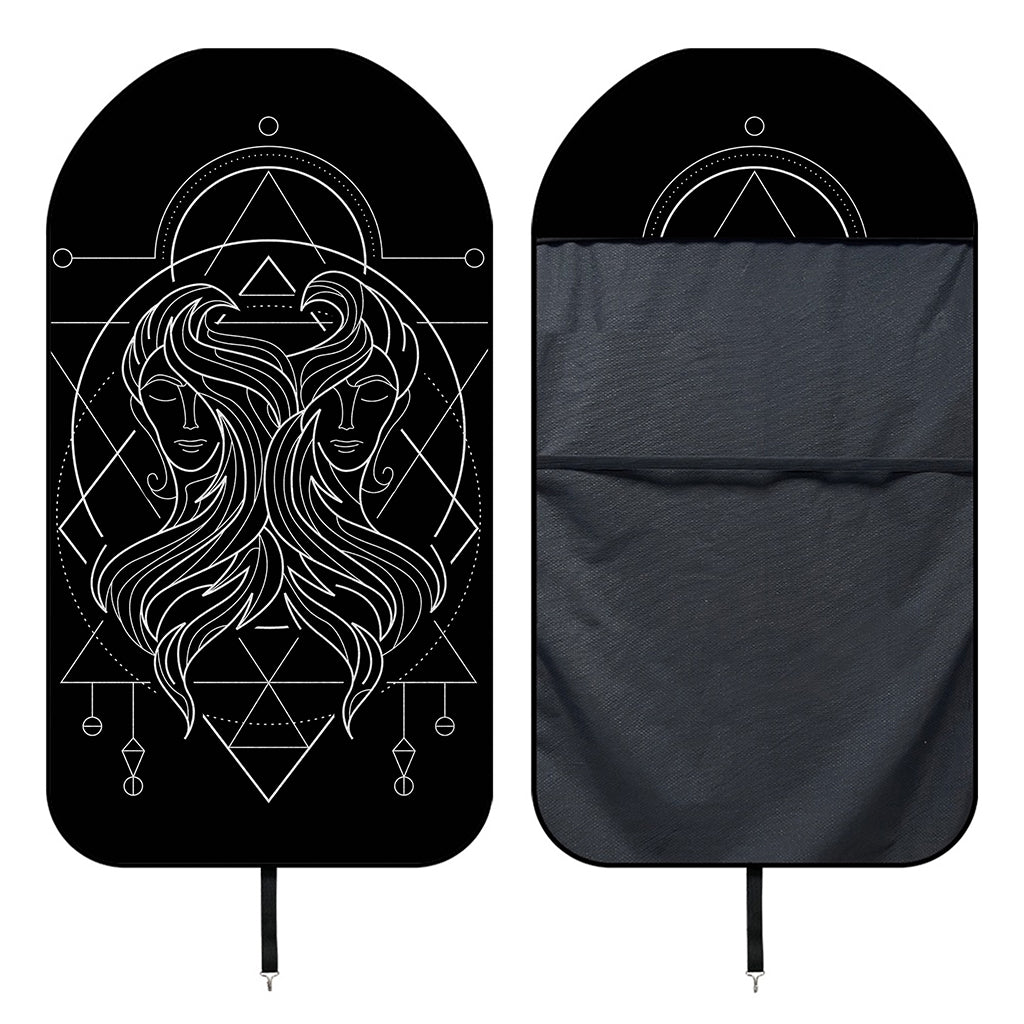 Black And White Gemini Sign Print Waterproof Car Seat Cover