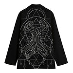 Black And White Gemini Sign Print Women's Blazer