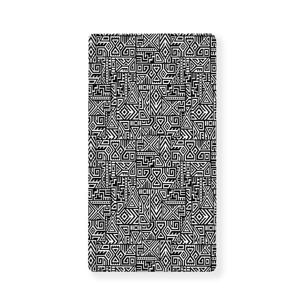 Black And White Geometric African Print Baby Crib Sheet