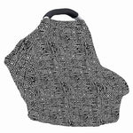 Black And White Geometric African Print Baby Seat Cover