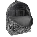 Black And White Geometric African Print Backpack