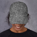 Black And White Geometric African Print Baseball Cap