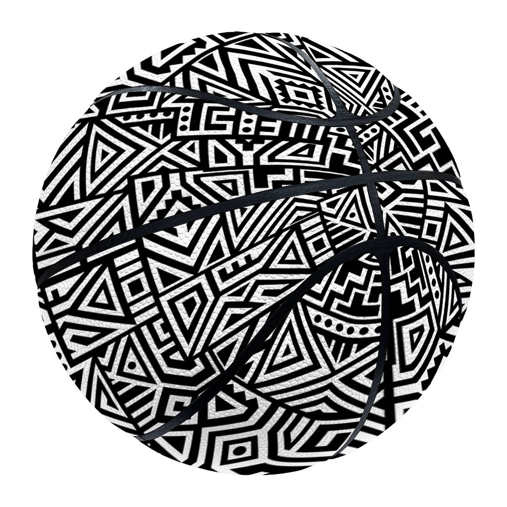 Black And White Geometric African Print Basketball