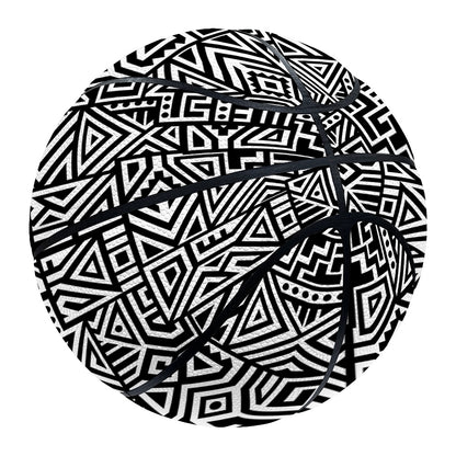 Black And White Geometric African Print Basketball