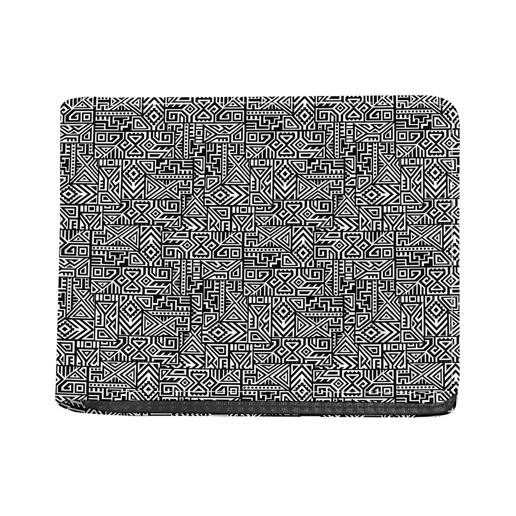 Black And White Geometric African Print Bifold Wallet